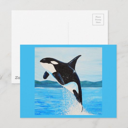 Orca Painting Postkarte (Vorne/Hinten)
