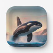 Orca Pappteller (Vorderseite)