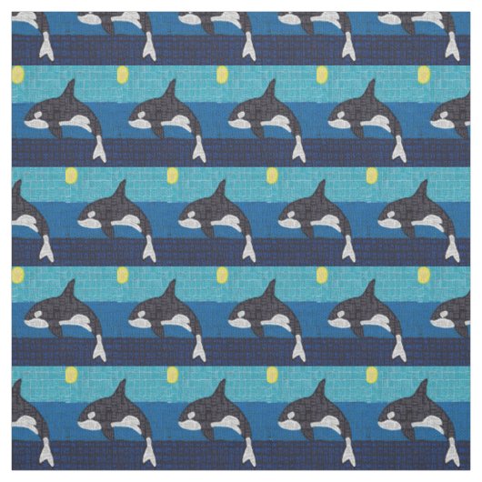 Orca - Pima-Baumwollstoff Stoff (Muster)
