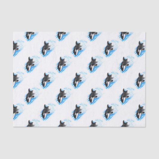 Orca Playing Seidenpapier (Vorderseite)