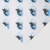 Orca Playing Seidenpapier (Ausschnitt)