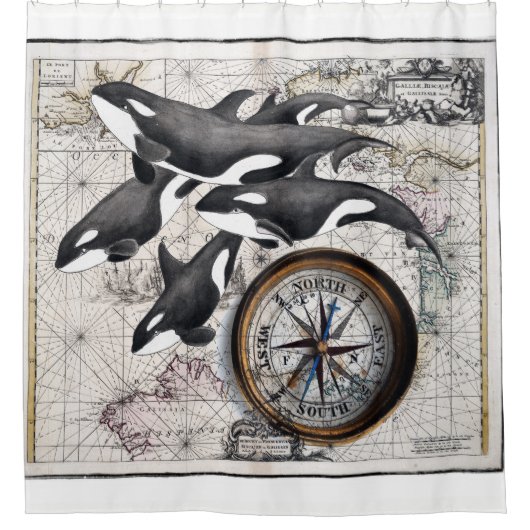 Orca-Pod Duschvorhang (Vorderseite)