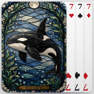 Orca Polar Strait Illumina Bleiglas Spielkarten