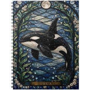 Orca Polar Strait Illumina Buntglas Notizblock