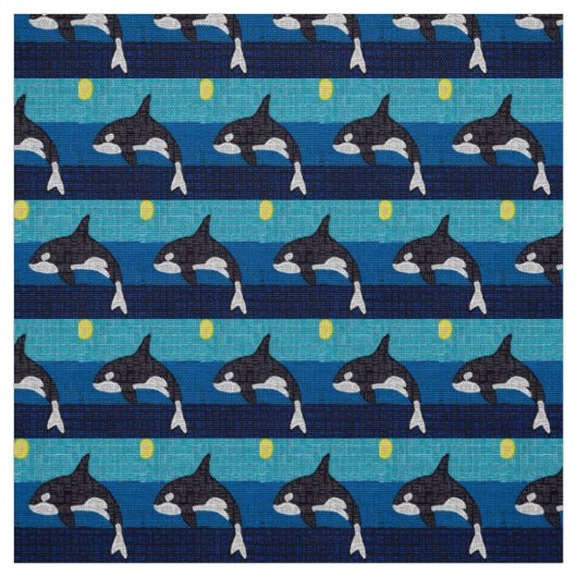 Orca - Polyester-Poplin-Stoff Stoff (Muster)