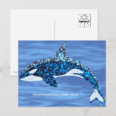 Orca Positive Denken Postkarten (Vorne/Hinten)