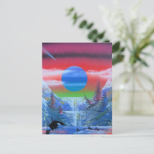 Orca Postkarte (Stehend Vorderseite)