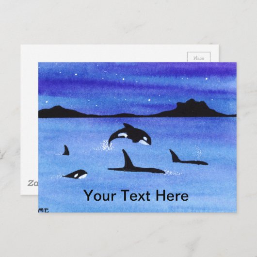 Orca Postkarte (Vorne/Hinten)