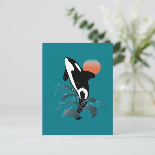 Orca Postkarte (Stehend Vorderseite)