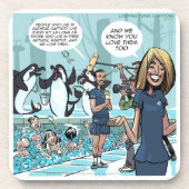 Orca Rache von Rick London Funny Untersetzer (Vorderseite)