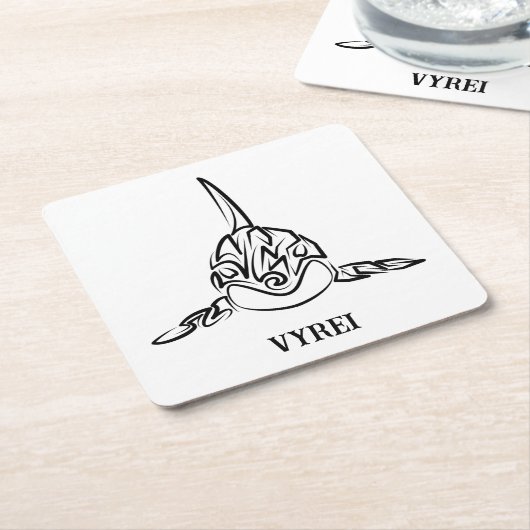 Orca Rechteckiger Pappuntersetzer (angewinkelt)