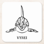 Orca Rechteckiger Pappuntersetzer (Vorderseite)