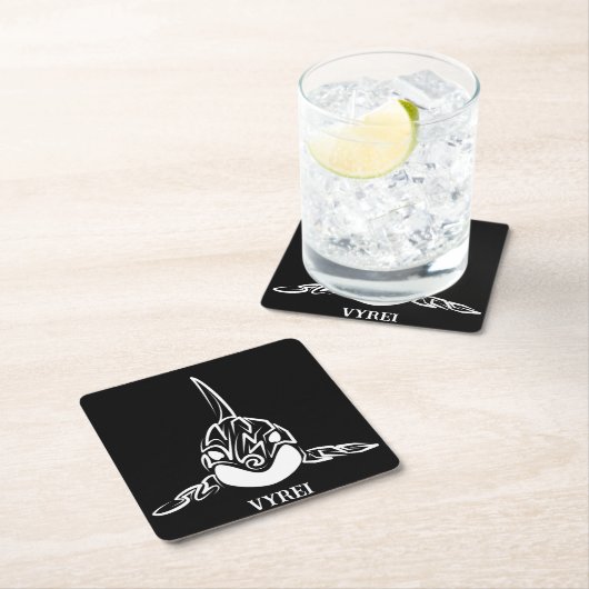 Orca Rechteckiger Pappuntersetzer (Vor Ort)