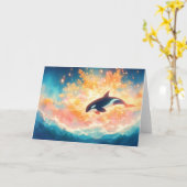 Orca-Reise durch ein magisches Meer Karte (Gelbe Blume)