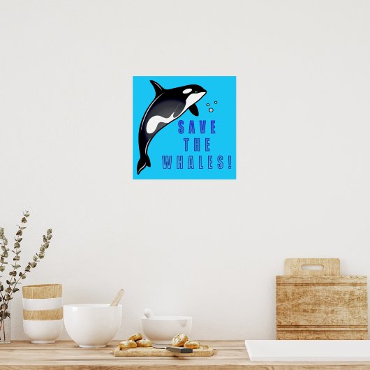 Orca: Rett die Wale! Poster (Küche)