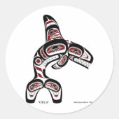 Orca Runder Aufkleber (Vorderseite)