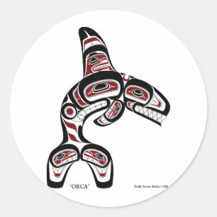 Orca Runder Aufkleber
