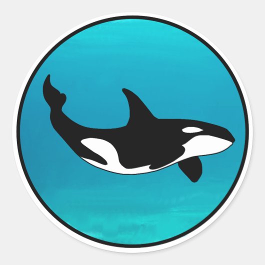 Orca Runder Aufkleber (Vorderseite)