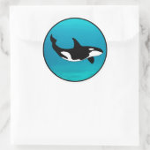 Orca Runder Aufkleber (Tasche)