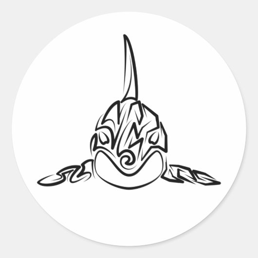 Orca Runder Aufkleber (Vorderseite)
