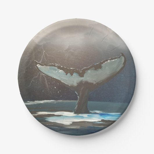 Orca Schwanz Pappteller (Vorderseite)