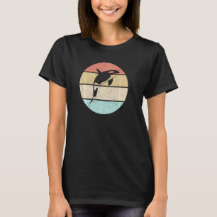 Orca Schwertwal Delfin Retro Vintage Sonnenunterga T-Shirt
