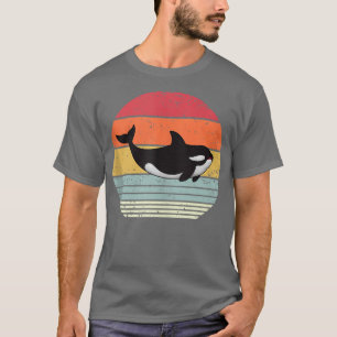 Orca-Schwertwal Meerespanda Vintage Retro 80er Sti T-Shirt
