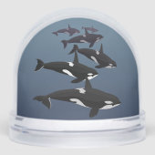 Orca Snow Globe Custom Killer Whale Snow Globe Schneekugeln (Vorderseite)