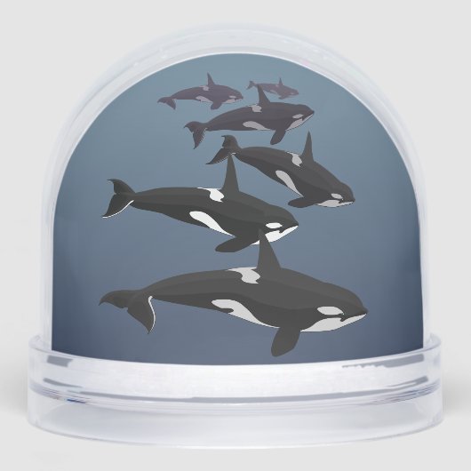 Orca Snow Globe Custom Killer Whale Snow Globe Schneekugeln (Vorderseite)