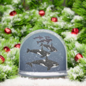 Orca Snow Globe Custom Killer Whale Snow Globe Schneekugeln (Weihnachten)