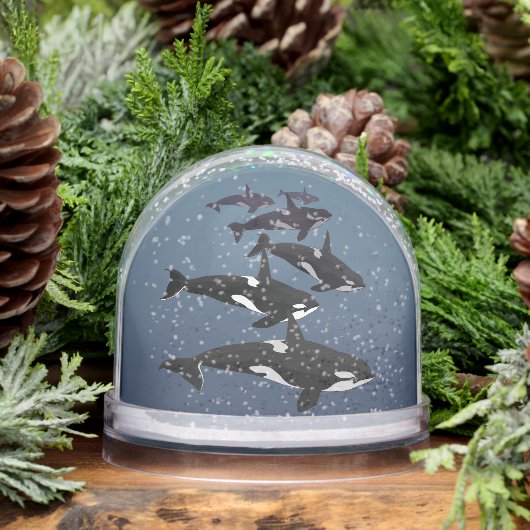 Orca Snow Globe Custom Killer Whale Snow Globe Schneekugeln (Winter)