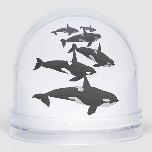 Orca Snow Globe Custom Killer Whale Snow Globe Schneekugeln (Vorderseite)