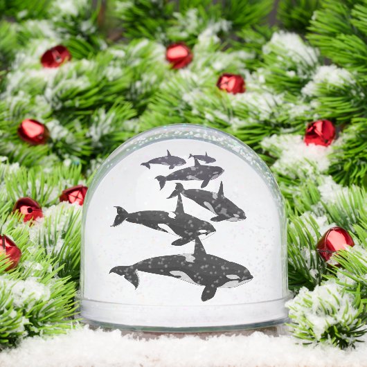 Orca Snow Globe Custom Killer Whale Snow Globe Schneekugeln (Weihnachten)
