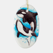 Orca-Spiel Keramik Ornament (Rechts)