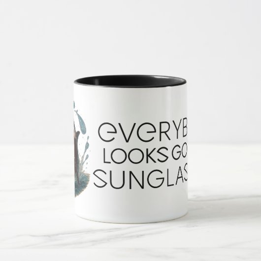 Orca Splash in Shades – Whale & Dolphin Day ELGIS Tasse (Zentrum)