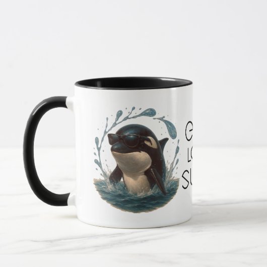 Orca Splash in Shades – Whale & Dolphin Day ELGIS Tasse (Links)