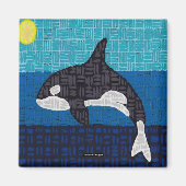 Orca (square) - Magnet (Vorne)