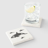 Orca Steinuntersetzer (Seitenansicht)