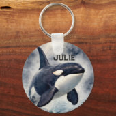  Orca Stormy waves, Personalized Schlüsselanhänger (Vorderseite)
