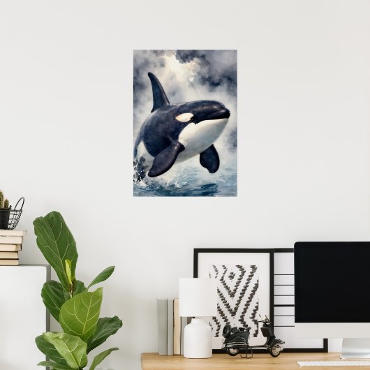 Orca Stormy waves, Poster (Heimbüro)