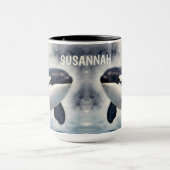 Orca Stormy Wellen Personalisiert Tasse (Zentrum)