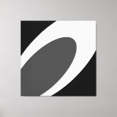 ORCA Sweeping Grau White Black Abstrakt Curves Leinwanddruck (Vorderseite)