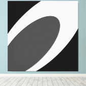 ORCA Sweeping Grau White Black Abstrakt Curves Leinwanddruck (Insitu (Holzboden))