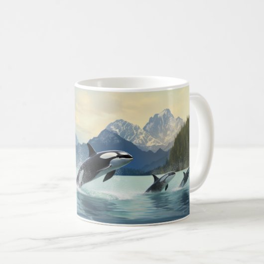 Orca Symphony Tasse - Pacific Wilderness Scene (VorderseiteRechts)