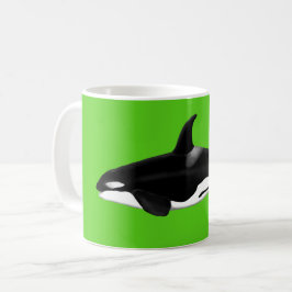 Orca-Tasse auf Grün Kaffeetasse