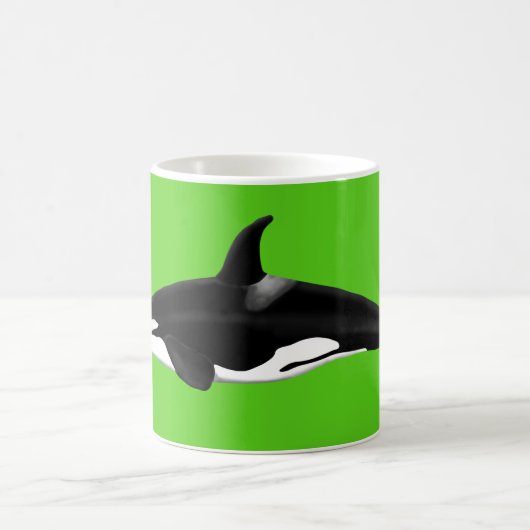 Orca-Tasse auf Grün Kaffeetasse (Mittel)