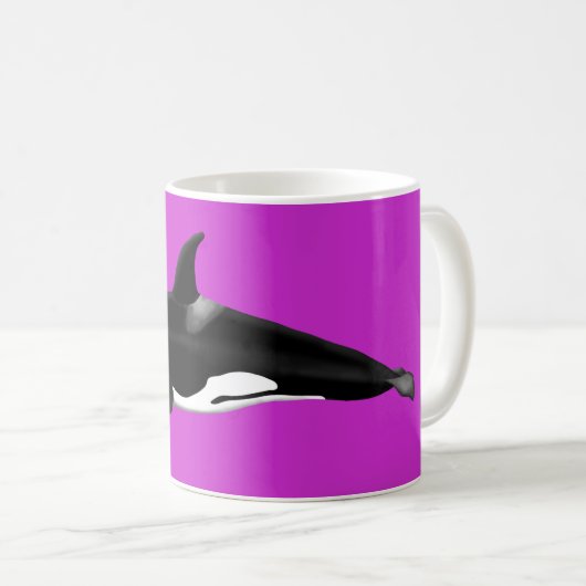 Orca-Tasse in rosa Kaffeetasse (VorderseiteRechts)