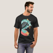 Orca Tsunami Aufblasbarer Pool Rett Ocean Wildlife T-Shirt (Vorne ganz)