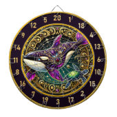 Orca Turtle Rundweg Rustikale Wand Kunst Dartscheibe (vorne)