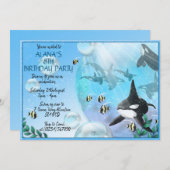 Orca unter den Party Einladungen des Meeres (Vorne/Hinten)